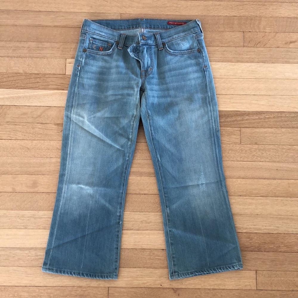 Citizens of Humanity light wash cropped flare jeans sz 27